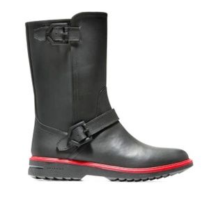 Cole Haan / Millbridge Moto Boot / Black & Pink  / Size 7